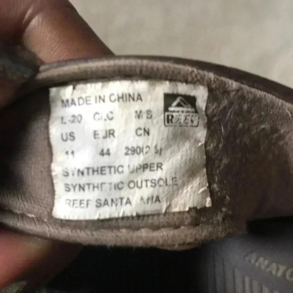 Reef Brown Pre-Owned Santa Ana Flip Flops-Size 11 - Picture 3 of 11